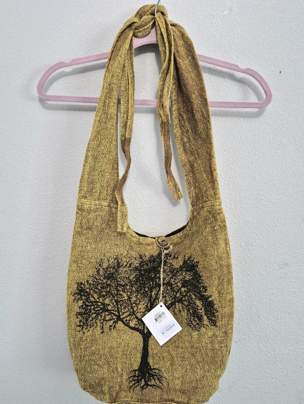 NWT Earth Divas Tree Of Life Shoulder Bag Or Backpack Combo Handmade Nepal Boho